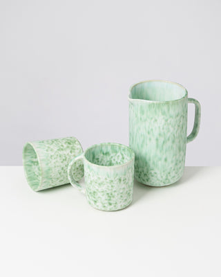 Almada Breakfast Set green speckled 10 pieces