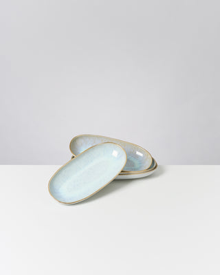 Areia -Serving Platter M azure with gold rim