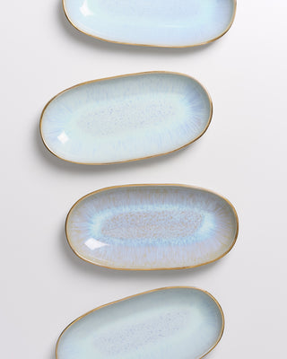 Areia -Serving Platter M azure with gold rim