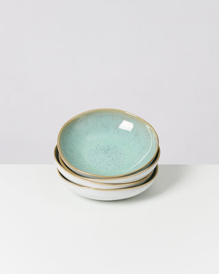 Areia - Mini plate deep mint with gold rim