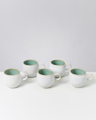 Areia - Mug big mint with gold rim