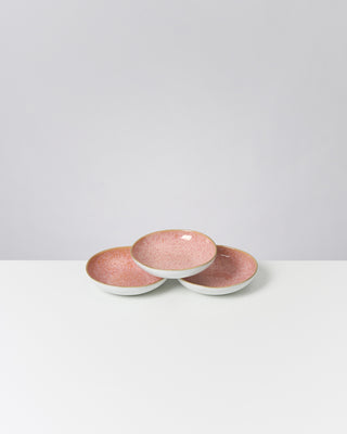 Areia - Mini Plate deep pink with gold rim