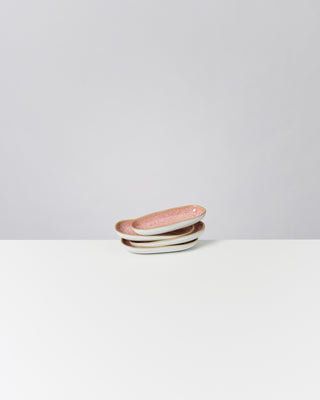 Areia - Serving Platter S pink with gold rim