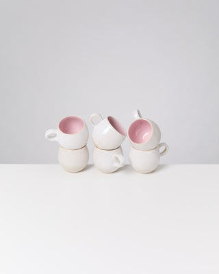 Areia - Set of 6 Mugs small rose