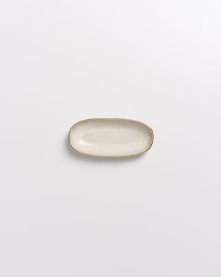 Areia - Serving Platter S sand with gold rim