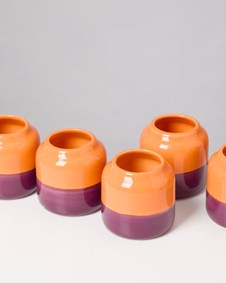 Bebé vase orange dark lilac