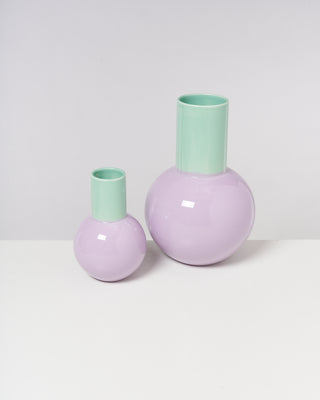 Bola vase L - lilac green