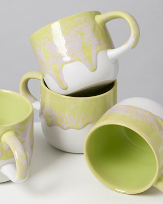 Coimbra 4er Set Tasse groß lime lila