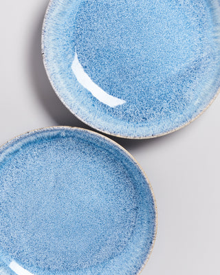 Cordoama - Servingbowl flat large blue speckled