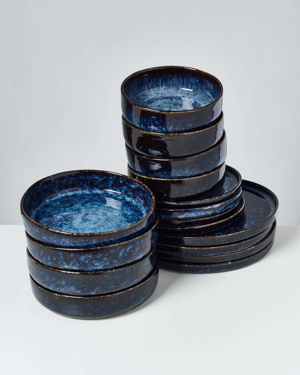 Cordoama - Set of 16 pieces blue speckled