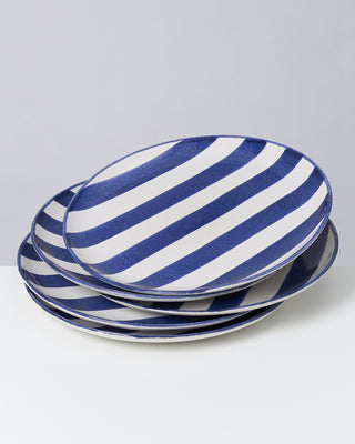 Costeira - Plate large blue white striped