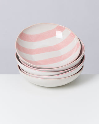 Costeira - Pastabowl pink white striped