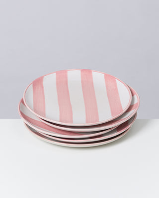 Costeira - Plate small pink white striped