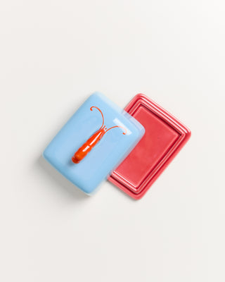 Motel a Miio x Isis-Maria Brisa butter dish blue red