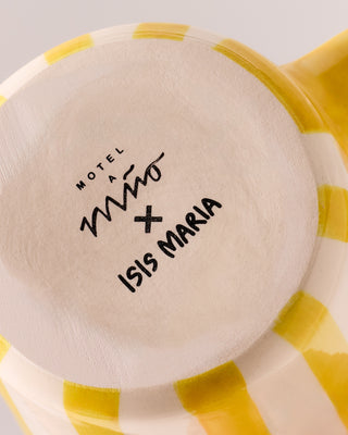 Motel a Miio x Isis-Maria Brisa mug yellow white striped