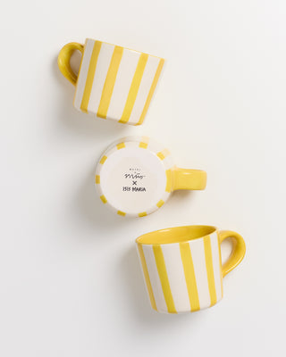 Motel a Miio x Isis-Maria Brisa mug yellow white striped