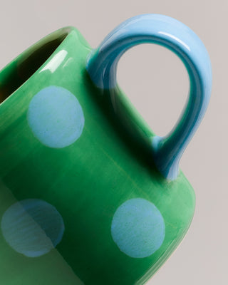 Motel a Miio x Isis-Maria Brisa mug green with blue dots