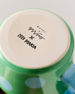 Motel a Miio x Isis-Maria Brisa mug green with blue dots