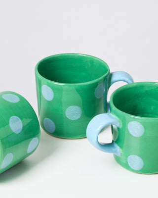 Motel a Miio x Isis-Maria Brisa mug green with blue dots