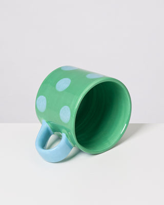 Motel a Miio x Isis-Maria Brisa mug green with blue dots