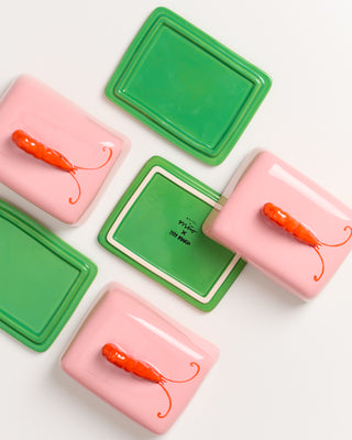 Motel a Miio x Isis-Maria Brisa butter dish pink green