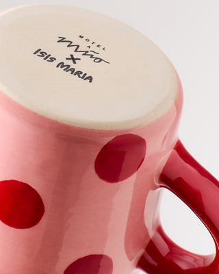 Motel a Miio x Isis-Maria Brisa mug pink with red dots