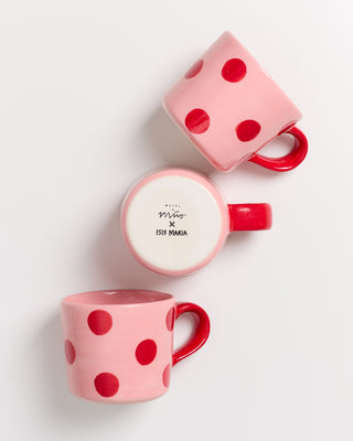 Motel a Miio x Isis-Maria Brisa mug pink with red dots