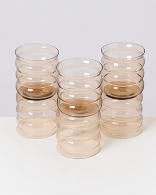 Joia 6er Set Glas bubble bronze