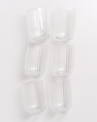 Joia - Set of 6 glasses riffled classic