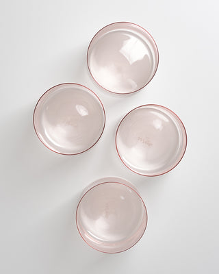 Joia 4er Set Glas groß pink opal