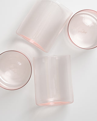 Joia 4er Set Glas groß pink opal