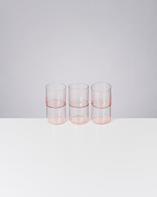 Joia 6er Set Glas klein pink opal