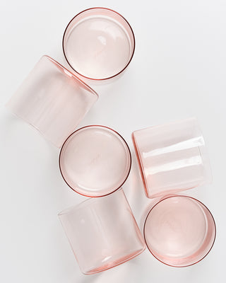 Joia 6er Set Glas klein pink opal