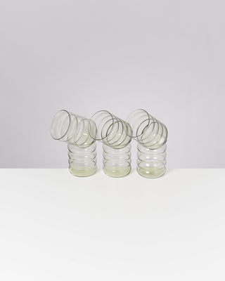 Joia 6er Set Glas groß bubble smaragd