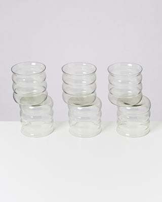 Joia 6er Set Glas bubble smaragd