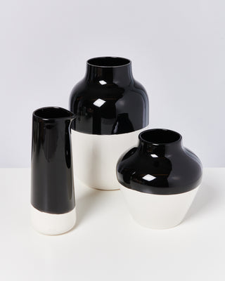 Nuno vase L - black white