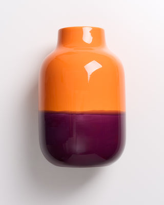 Nuno vase L - orange darklilac