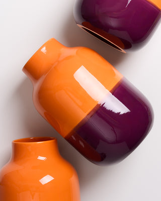 Nuno vase L - orange darklilac