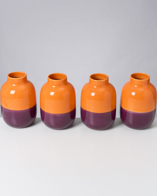 Nuno vase M orange darklilac