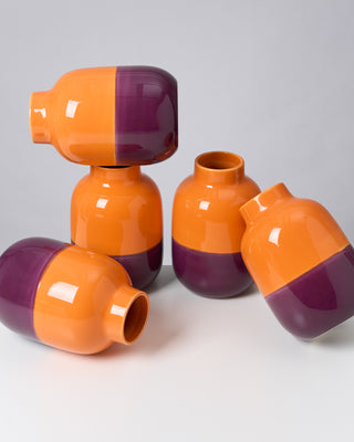 Nuno Vase M orange dunkellila