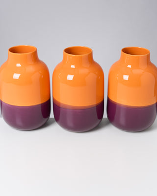 Nuno vase L - orange darklilac