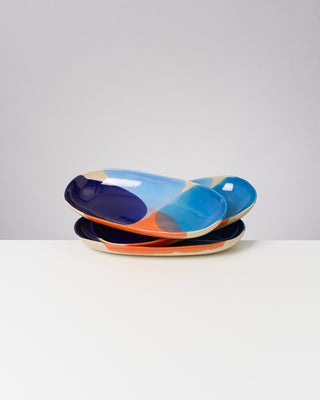 Pintor - Serving Platter L blue orange