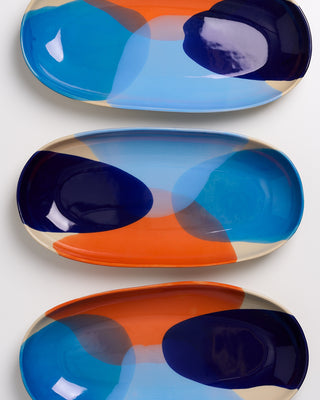 Pintor - Serving Platter L blue orange