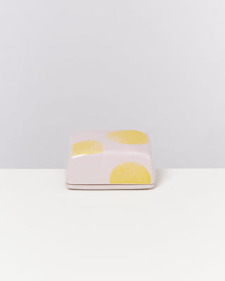 Seia Butterdish pink yellow dotted