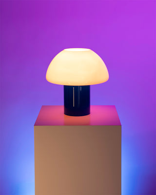 Cogumelo - Lampada in vetro rosa blu