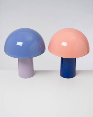 Cogumelo keramiek lamp roze blauw